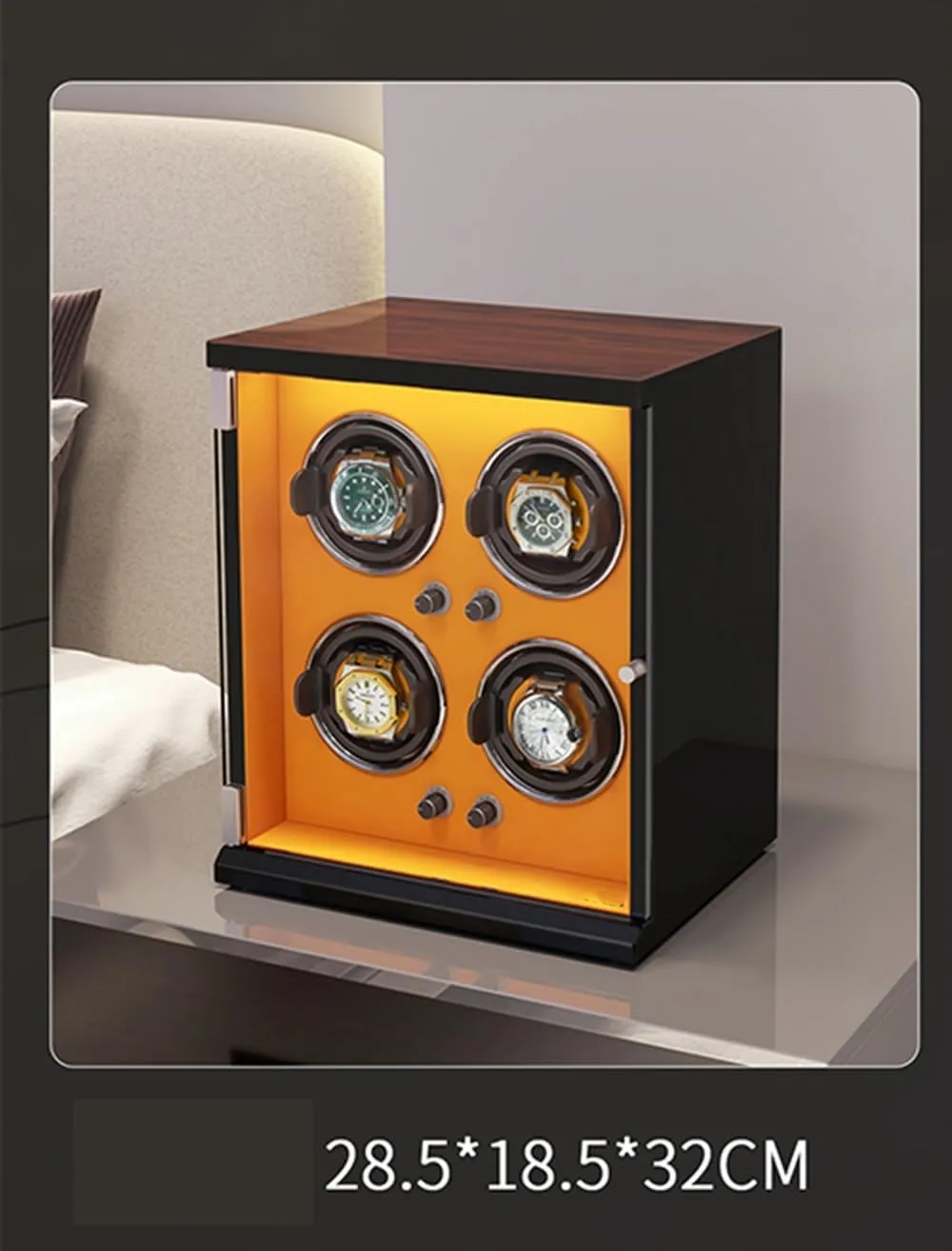 intuitive Box for 1/2/4/6/9/12/16 Watches 5 Rotation Modes for Men's and Women's Watches Storage Display Box Watch Winder (I A) Watch Winder Automatic Watch Winder 