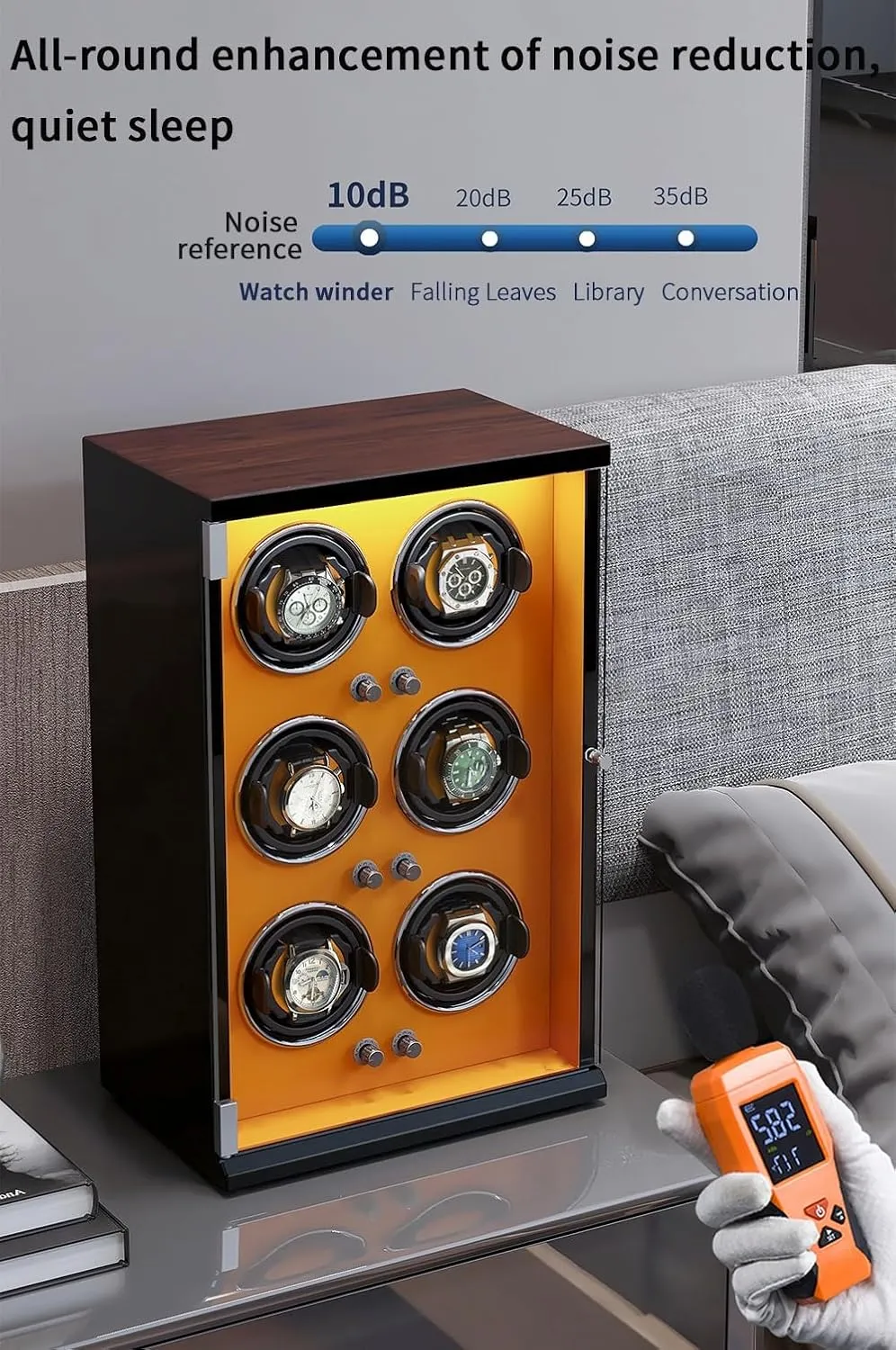 intuitive Box for 1/2/4/6/9/12/16 Watches 5 Rotation Modes for Men's and Women's Watches Storage Display Box Watch Winder (I A) Watch Winder Automatic Watch Winder 