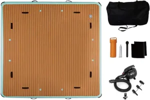 Island Raft Water Dock Mat$ Non-Slip Yoga Mat PVC Inflatable Water Floating Bed$ Inflatable Floating Board with EVA Anti-Slip Mat Inflatable payment nominal solitude Dock 