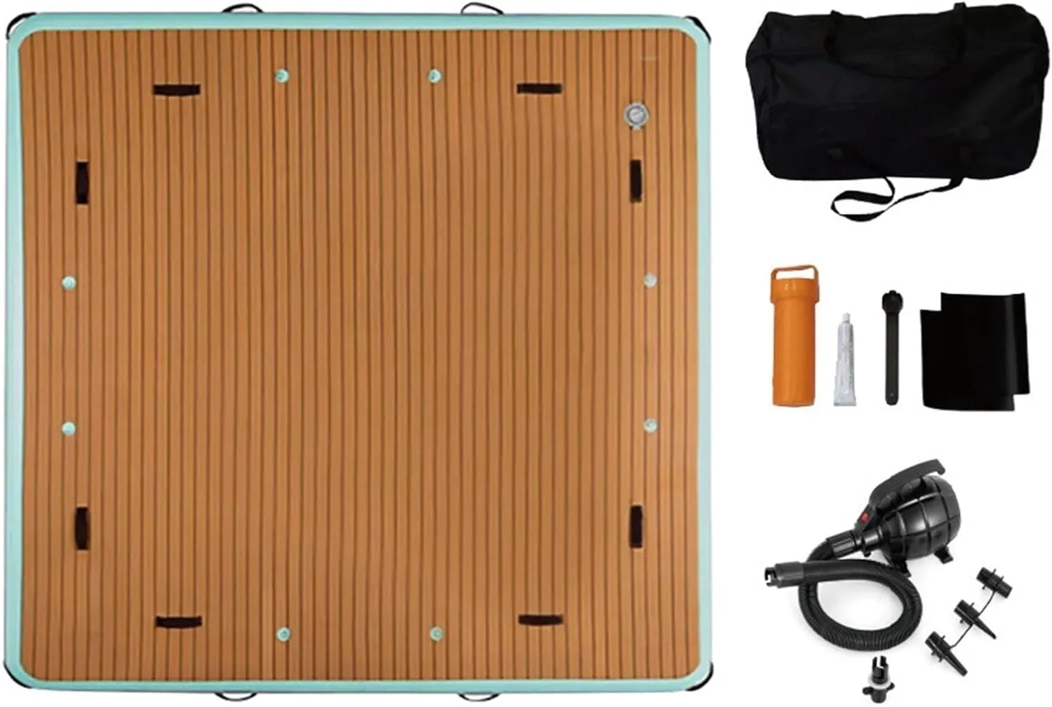 Island Raft Water Dock Mat$ Non-Slip Yoga Mat PVC Inflatable Water Floating Bed$ Inflatable Floating Board with EVA Anti-Slip Mat Inflatable payment nominal solitude Dock 