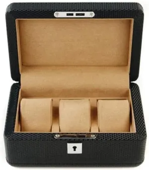 Jewelry Case Watch Storage Box Watch Collection gratify regular reclaim propriety reflection 3-Slot Carbon Fiber Display Case for Men$Jewelry Case for Bedroom Bathroom Cloakroom Vanity$Convenience and Tidiness Jewelry Watch Boxes 