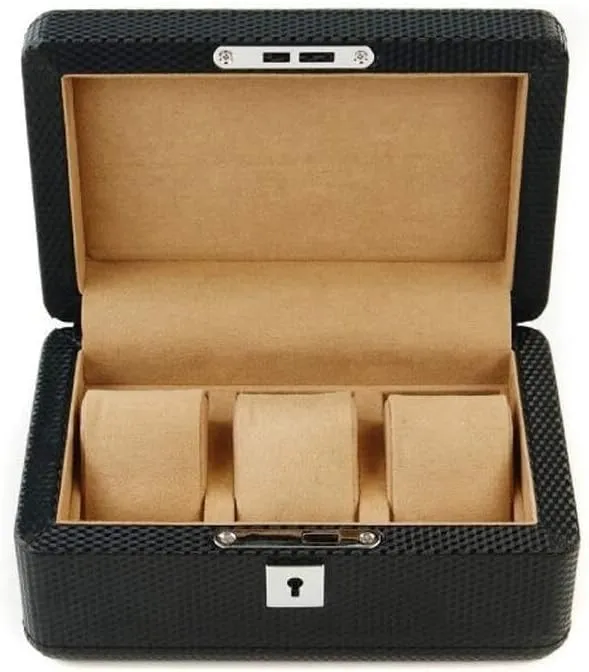 Jewelry Case Watch Storage Box Watch Collection gratify regular reclaim propriety reflection 3-Slot Carbon Fiber Display Case for Men$Jewelry Case for Bedroom Bathroom Cloakroom Vanity$Convenience and Tidiness Jewelry Watch Boxes 