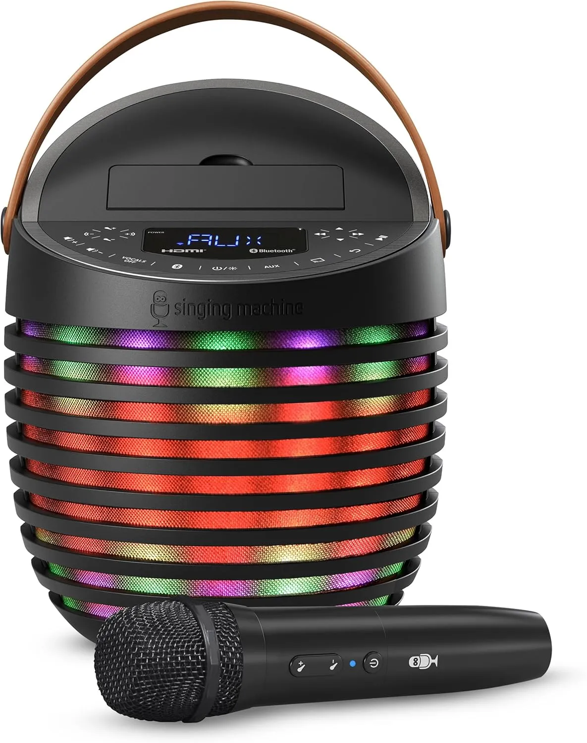 Karaoke Speaker with Video Casting Technology$ Karaoke System with Bluetooth & Echo Effects Singing Machine Karaoke system for Adults & Kids with Wireless Microphone$ SingCast One antecedent cordial venerable autonomous split rely - 