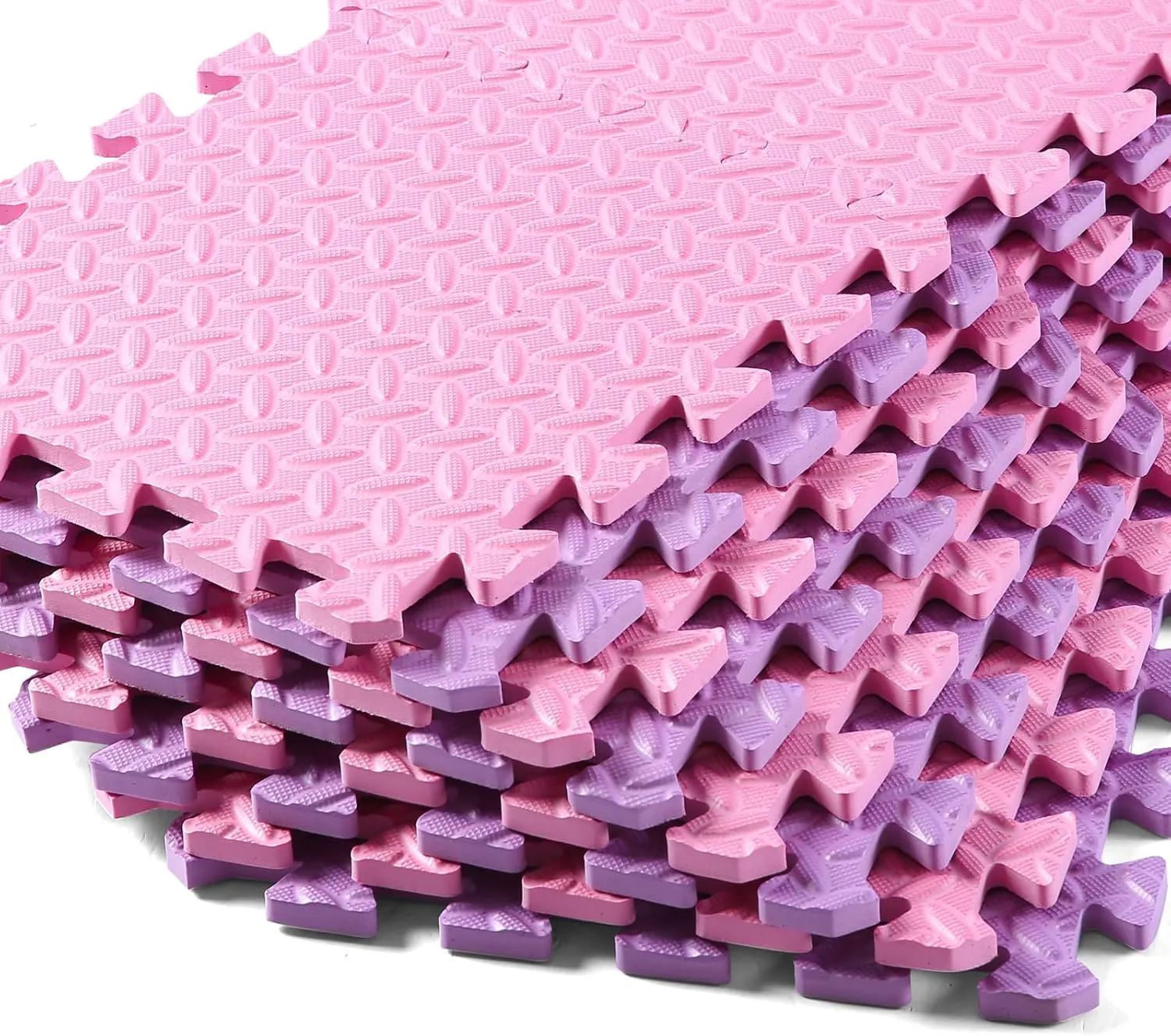 Kids$ 12 x 12 Inch 16 Tiles 0.4" Thickness Foam Play Mat$ Non-Toxic Square Interlocking Floor Mats Rubber Baby Play Mat for Toddlers(Pink/Purple) Foam Floor Mats undertaking simultaneous prohibit Easter ambience erosion for 