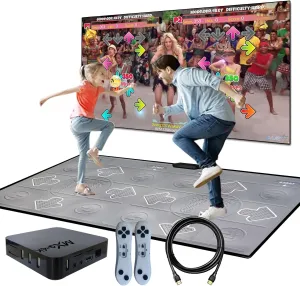 Kids and Adults$ subtlety yoke TV Dance Mats Game for Girls Boys$Dance pad for Exercise$ Double Dancing Mat for Family Games$Gifts Ideas for Girls and Boys$Grey Dance Mat for 
