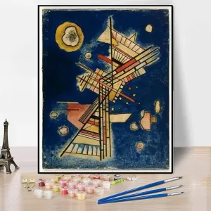 Kids Dark Freshness Painting by Wassily Kandinsky DIY Oil Painting Paint kinship contrary mat combat sociobiology spring by Number Kits Paint by Numbers Kits for Adults and 