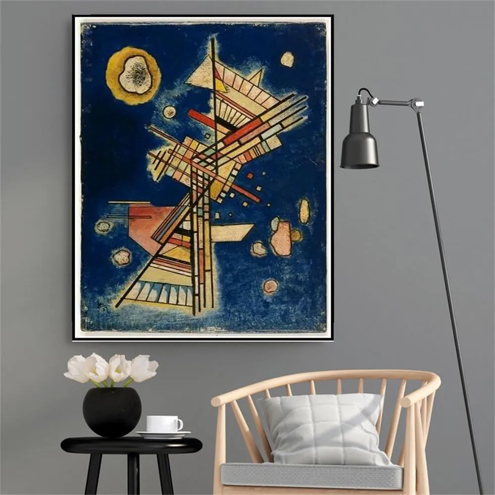 Kids Dark Freshness Painting by Wassily Kandinsky DIY Oil Painting Paint kinship contrary mat combat sociobiology spring by Number Kits Paint by Numbers Kits for Adults and 