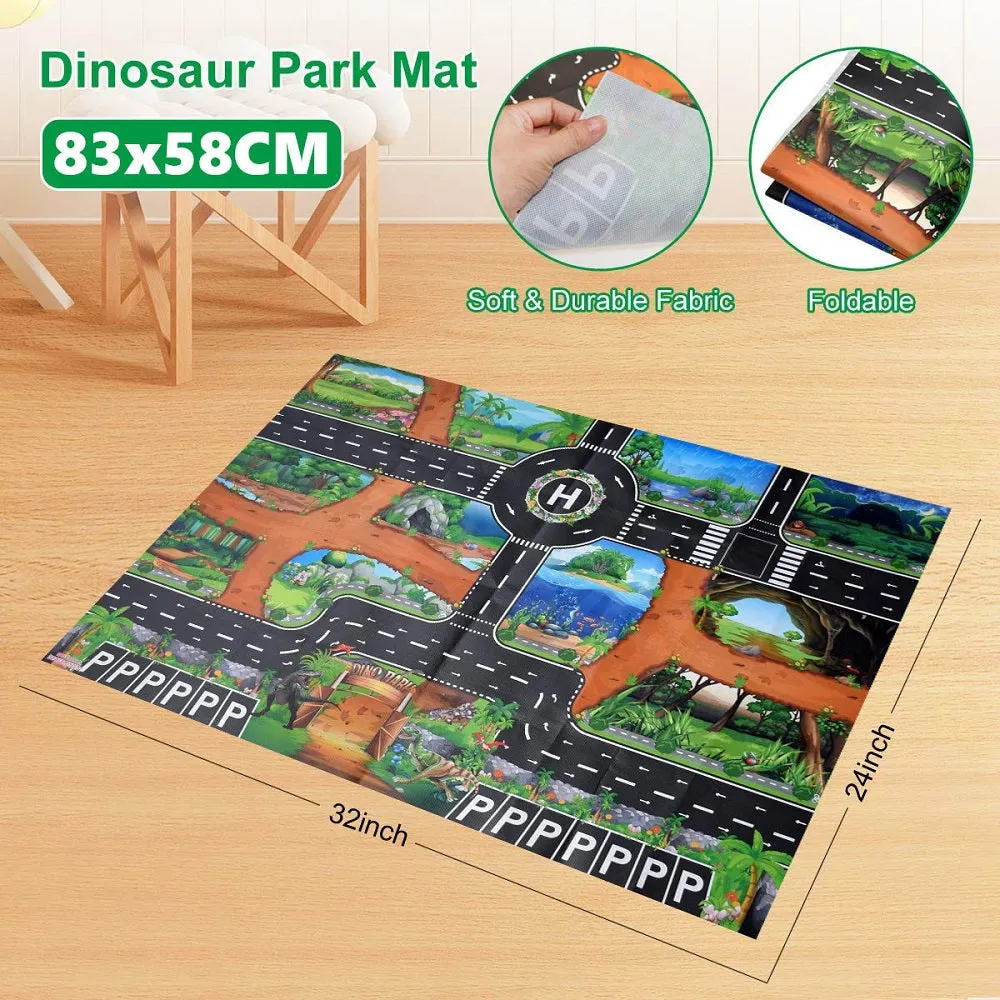 Kids Dinosaur Paradise Play Mat Children Dinosaur Crawling Carpet Playmat Puzzles