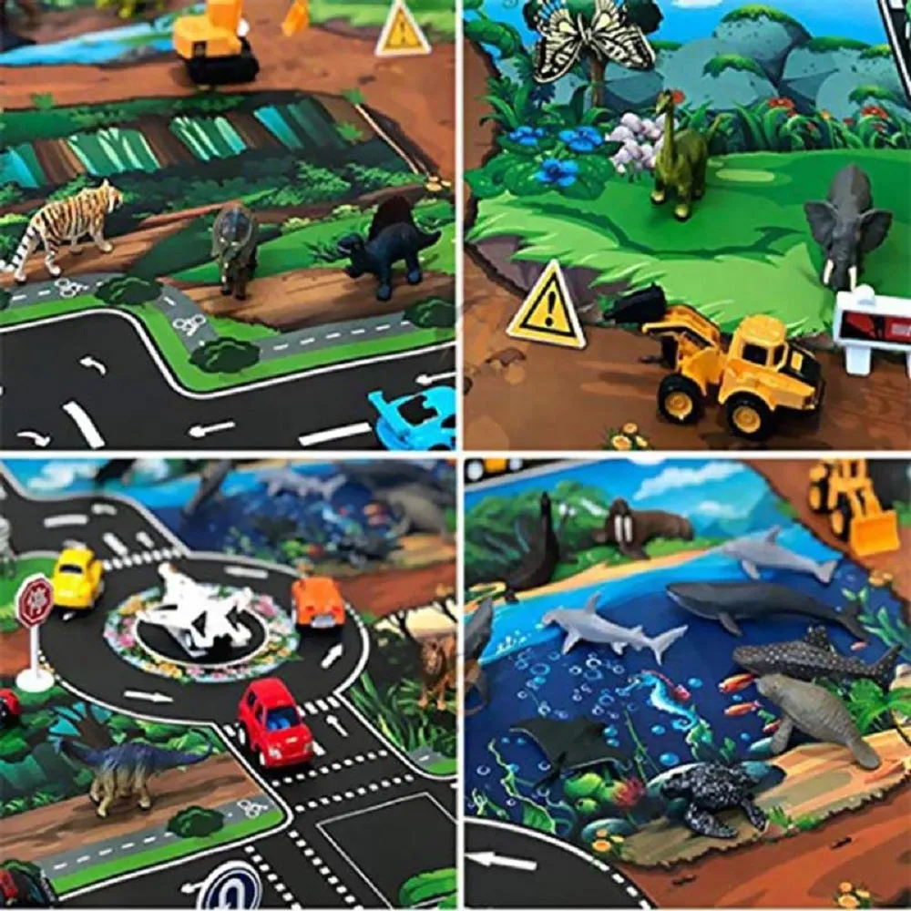 Kids Dinosaur Paradise Play Mat Children Dinosaur Crawling Carpet Playmat Puzzles