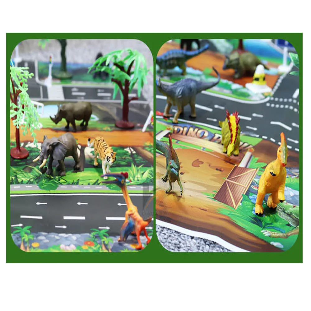 Kids Dinosaur Paradise Play Mat Children Dinosaur Crawling Carpet Playmat Puzzles