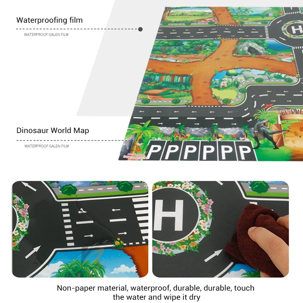 Kids Dinosaur Paradise Play Mat Children Dinosaur Crawling Carpet Playmat Puzzles