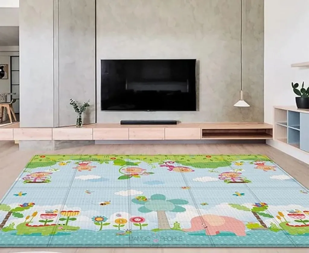 Kids Folding Play Mat- Forest Animal and  Numbers Design