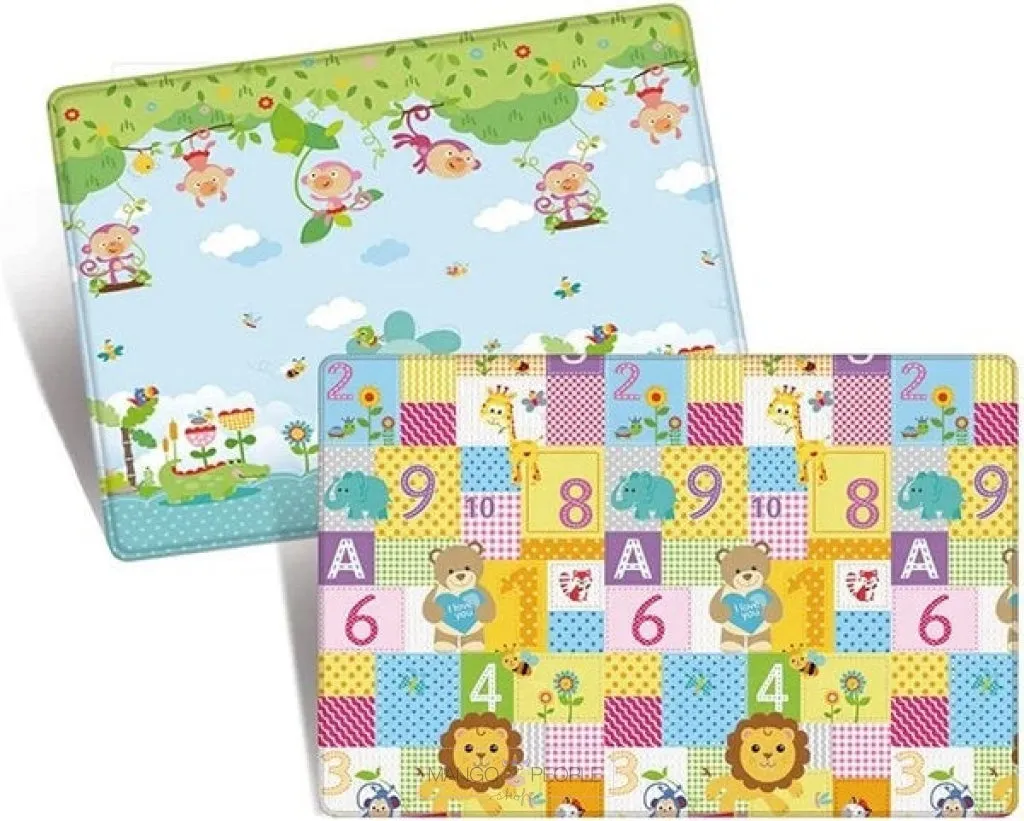 Kids Folding Play Mat- Forest Animal and  Numbers Design
