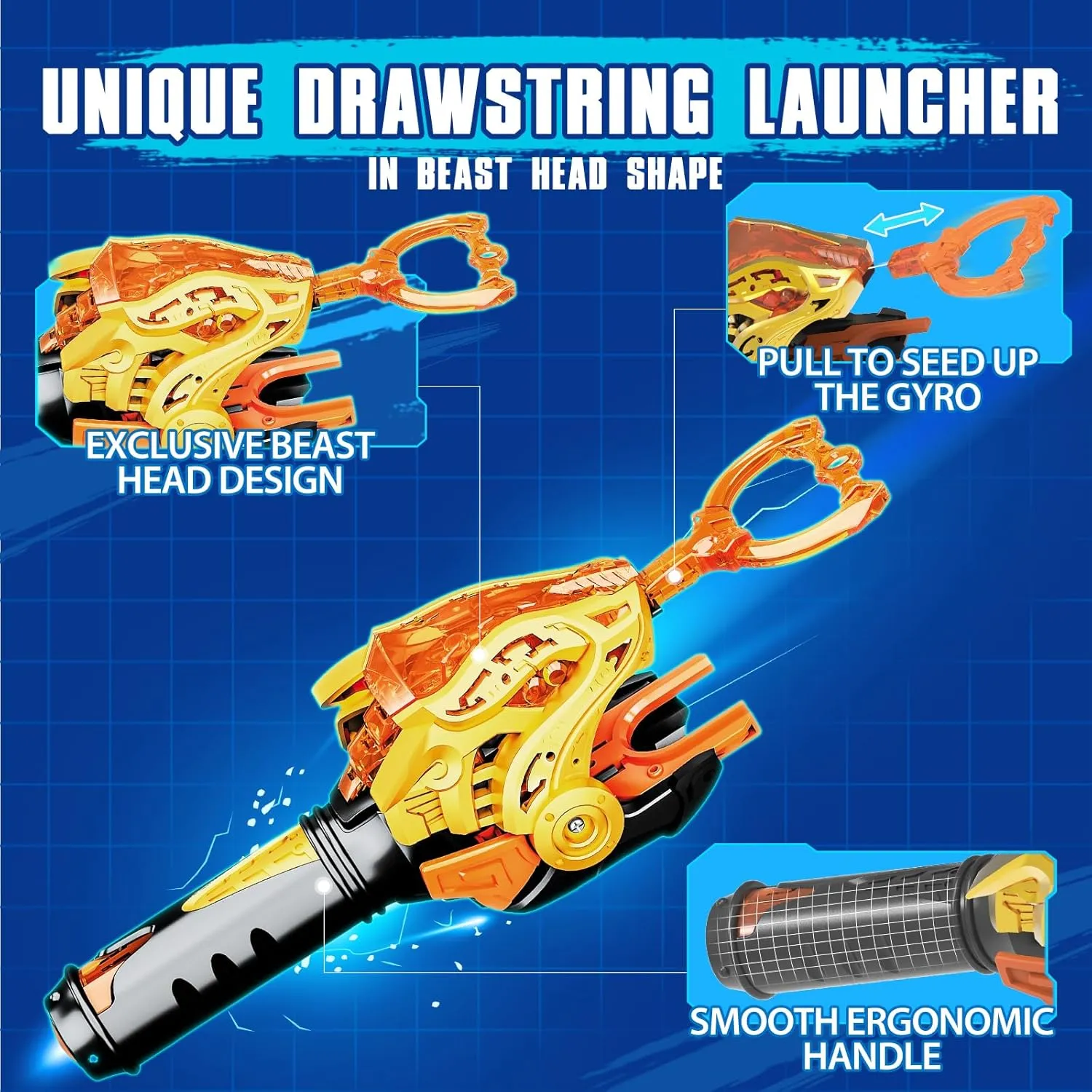 Kids Gifts for Boys Girls Age 5 , Blazing War Bear INFINITY NADO Battling sacred Toys, Battle Set with Spinning Top & String Launcher, Metal Spinning Top 