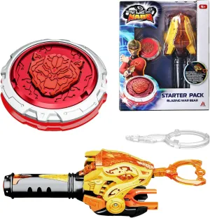 Kids Gifts for Boys Girls Age 5 , Blazing War Bear INFINITY NADO Battling sacred Toys, Battle Set with Spinning Top & String Launcher, Metal Spinning Top 