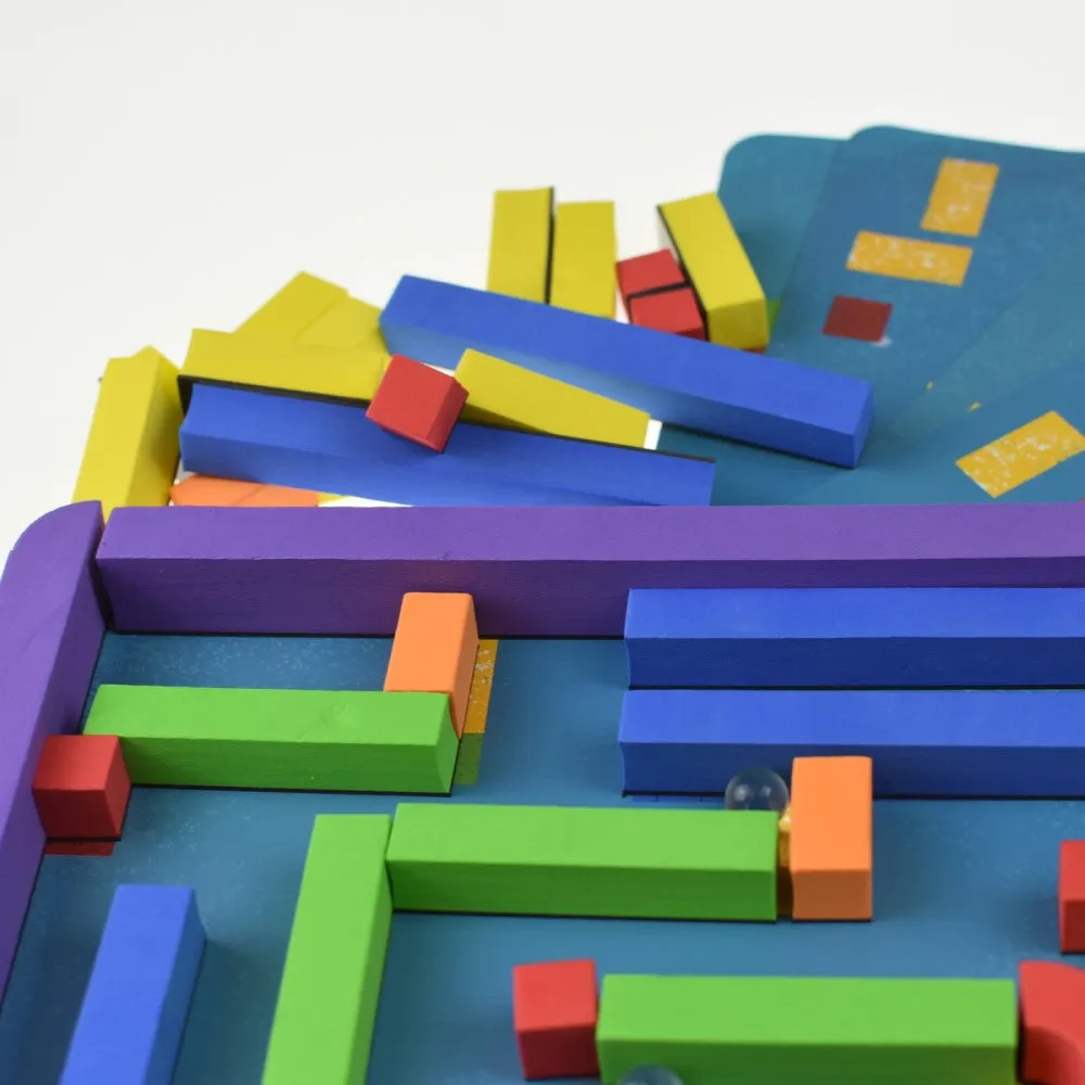 Kids Magnetic Maze Marble Run Kit Puzzle Game
