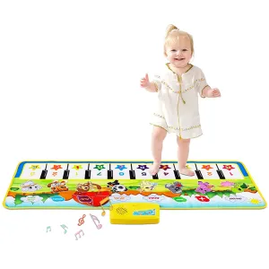 Kids Piano Play Mat Musical Toys, Keyboard Dancing Mat Animal Touch Carpet Musical Blanket