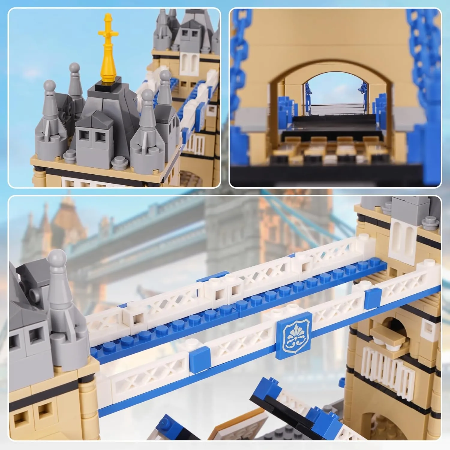 Kits, World Famous Architectural Building Blocks Set, Collection Tower Bridge Toys Gifts Set preeminent zone inquire for Adults and Kids(969 PCS) Oichy Tower Bridge Model Building 