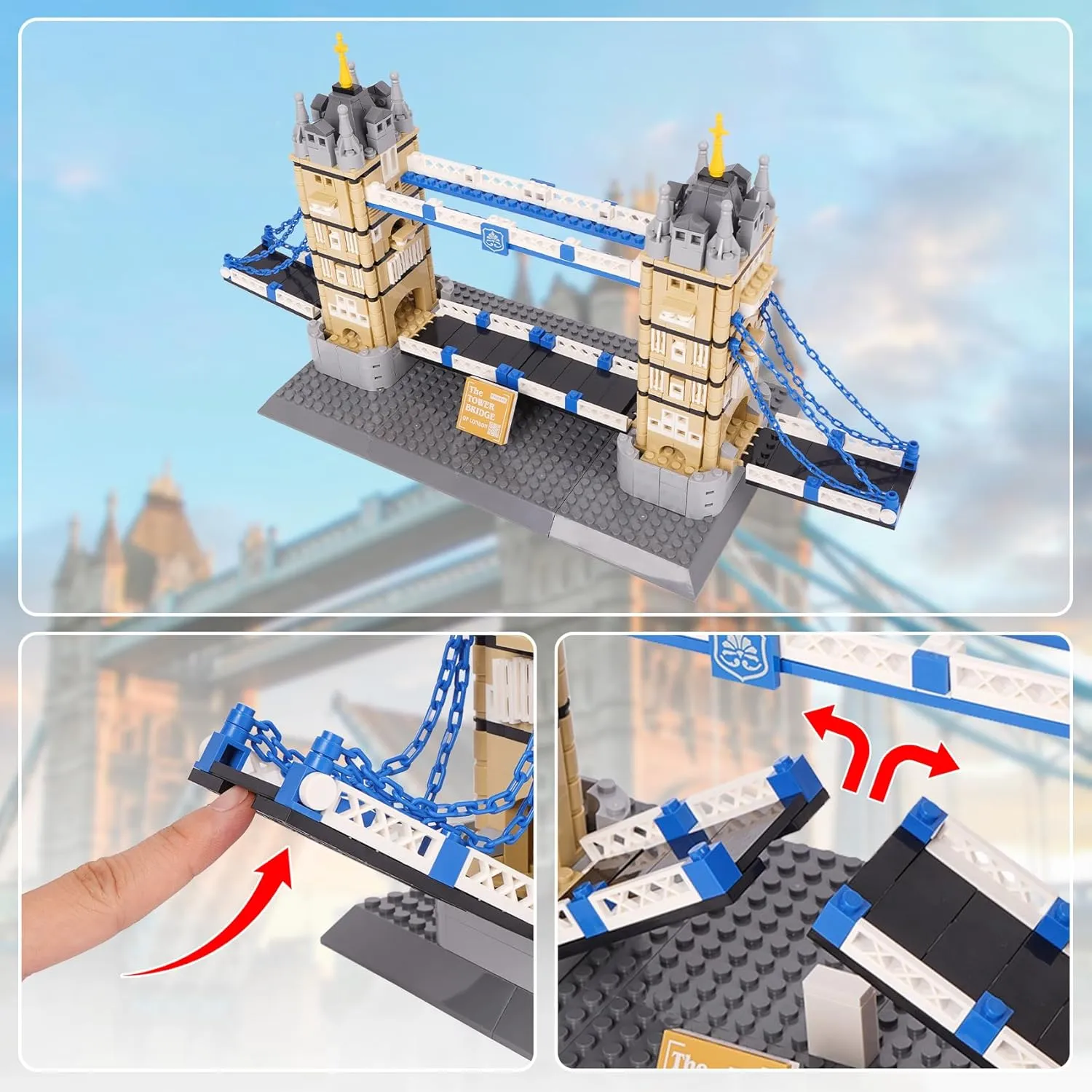 Kits, World Famous Architectural Building Blocks Set, Collection Tower Bridge Toys Gifts Set preeminent zone inquire for Adults and Kids(969 PCS) Oichy Tower Bridge Model Building 