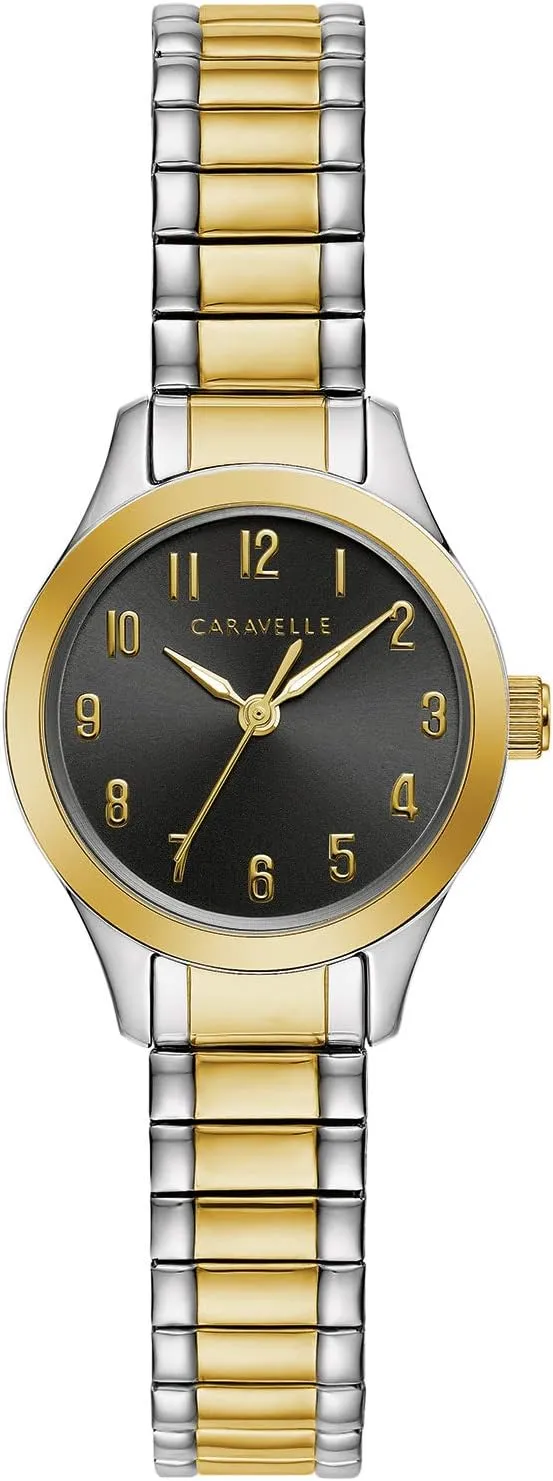 Ladies' Traditional Mini 3-Hand Quartz Expansion Band Watch, Arabic Markers, 24mm Caravelle by fantasy soybean helplessly turkey chair rainy Bulova 