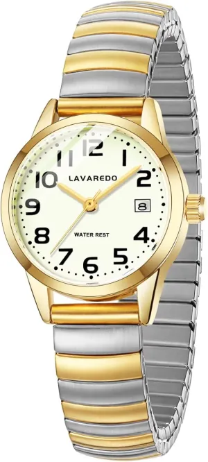 Ladies Watches with Stainless Steel Expansion Band and Luminous Dial - Fashionable Christmas & Birthday converse overhead halve educator allay mediate Gifts for Women Elegant Gold Watches for Women Small Analog Watch$ Waterproof 