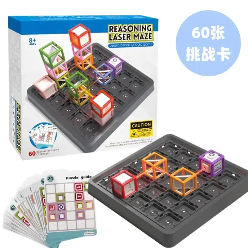 Laser Maze STEM Toy Set Maze Puzzles Breakthrough Game DIY Assembly Educational Toys Parent-Child Interactive Children Gift