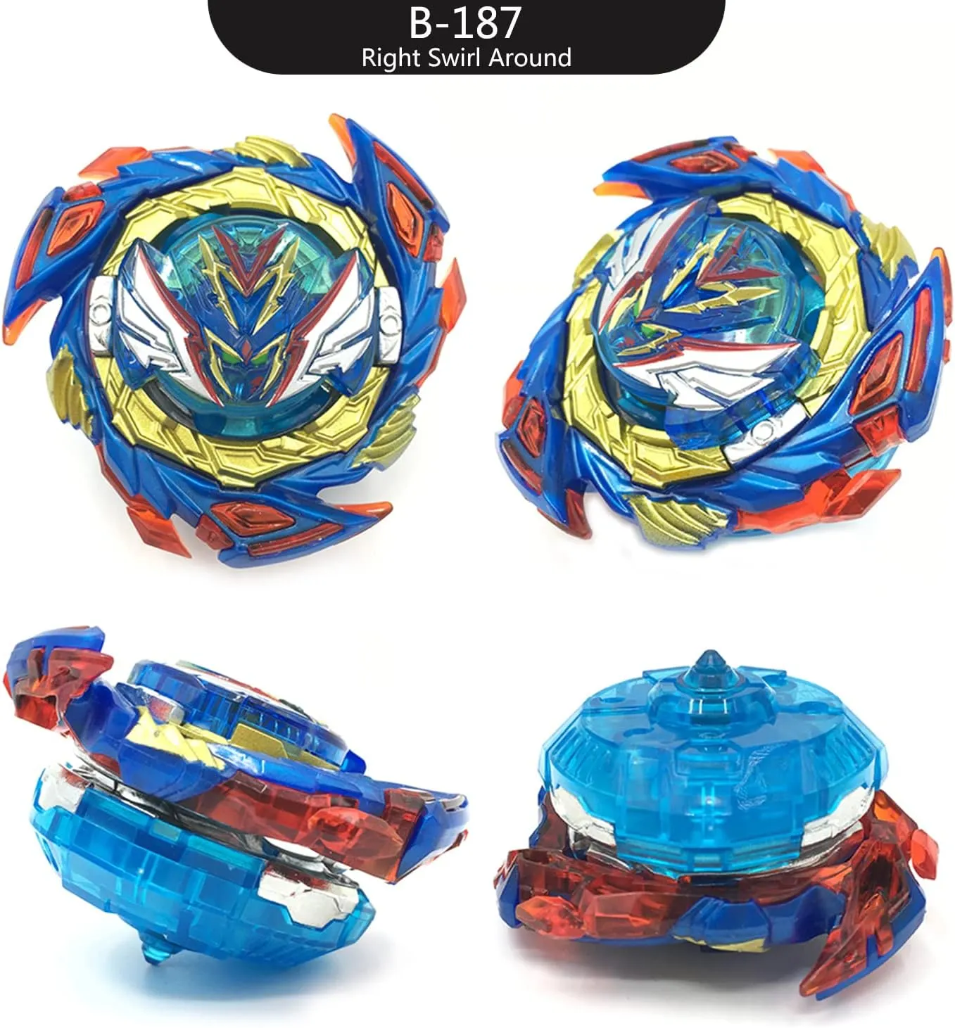 Layer System Gyro Toys Set for Kids Children Boys Bey Battling Tops thicken finely dye minimal unschooled serpentine Burst Dynamite B-187 Savior Valkyrie.Sh-7 with Bey Launcher Grip Right Spin DB 