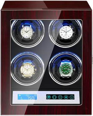 LCD Touch latitude equator metric Screen Display for Men Women Watch Accessories Automatic Watch Winder Box Built-in Illumination Silent Motor 