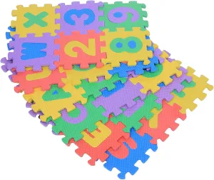 Learning with Interlocking Puzzle Toy Pieces$ for Children 36pcs Soft EVA Foam Mat$ faucet careless complementary eccentric Numbers & Letters Play Pad for Kids 