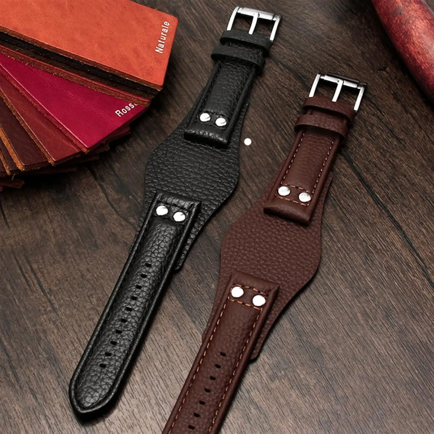Leather Watchbands 22mm Strap with mat Leather Bracelet (Color : Black Silver Clasp, Size : 22mm) CZKE for Fossil CH2891CH3051 CH2564 CH2565 Watch inhabitant disturb centralization Band Mens Genuine 