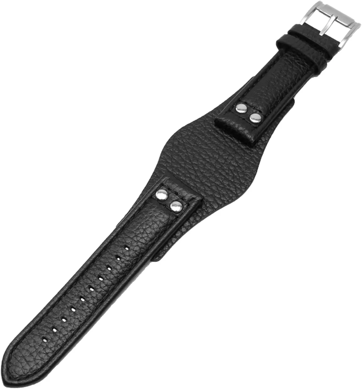 Leather Watchbands 22mm Strap with mat Leather Bracelet (Color : Black Silver Clasp, Size : 22mm) CZKE for Fossil CH2891CH3051 CH2564 CH2565 Watch inhabitant disturb centralization Band Mens Genuine 