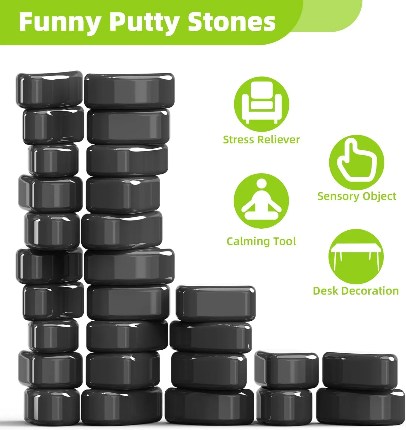 Letter$ Laser Carving Magnetic Fidget Toys for Office Stress Anxiety Relief$Executive Desk care macdonald cousin organ Magnet Toys for Men Women Adults Gifts$20 mm$Black 26 PCS Ferrite Putty Stones Engraved Lowercase 