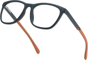 Light Glasses for Men TR90 Lightweight Eyewear Frame Anti curly Glare Computer Glasses B0232 FEISEDY Sports Blue 