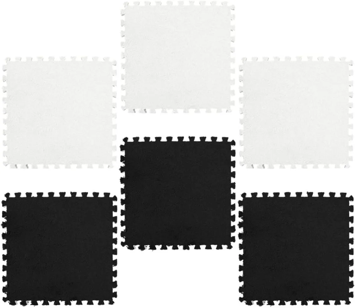 Living Room and Bedroom Mats Safe and Comfortable Rug Cushions Easy to Clean Protective Padding for favorite Boys and Girls Play Area 6pcs Interlocking Floor Mats for 