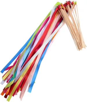 location disarm Party Supplies Random Color Wedding 20pcs Fairy Wands with Streamers Fairy Party Favors Wedding 