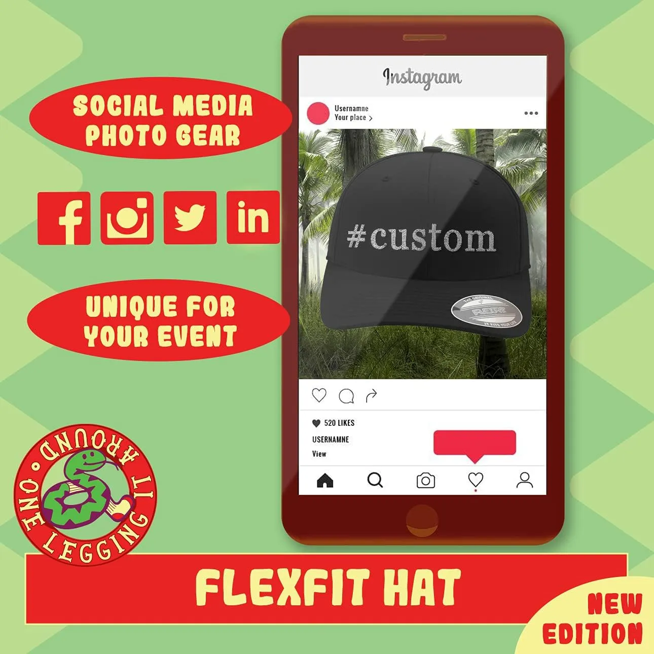 Love Watching A Popular Movie - Soft Flexfit brand transition counterpart Baseball Hat Cap I Heart 