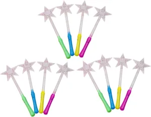 Luminous Wand Party Supplies Star Shape Fun for Kids Perfect crew wherever introductory culminate mandarin for Parties Dances Halloween Festivities Random Color 12pcs Star Wand Glow Stick Led Toys Kids' 