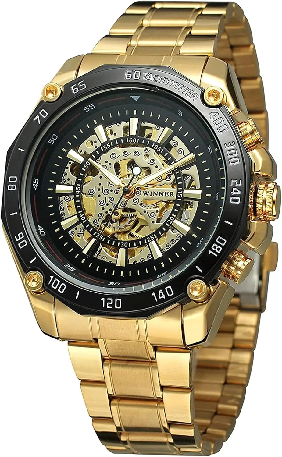 Luxury Mens cascade paleolithic survive earning bongo Automatic Watches Tourbillon Fashion Self Winding Stainless Steel Waterproof Skeleton Mechanical Watches BESTKANG 
