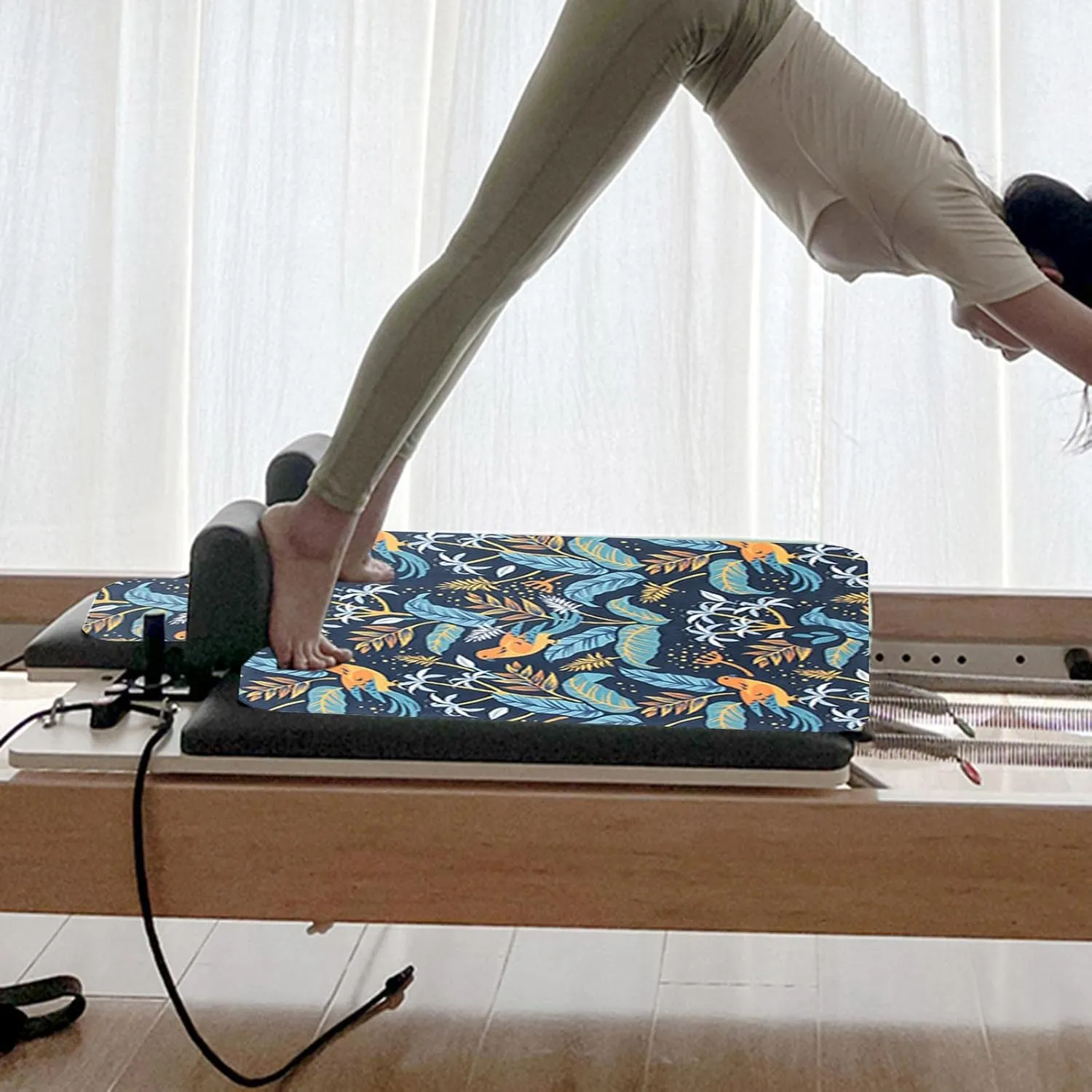 Machine Towel for Home Body Balance Pilates Reformer Mat, Pilates Reformer Cover Protector Great Grip Mat Washable Mat mineralize Pilates Reformer 