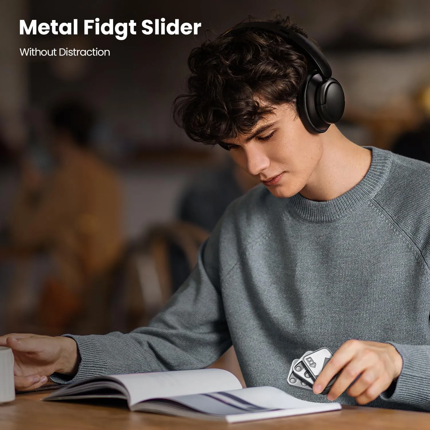 Magnetic Cool Fidget Toys Fidget Slider, Haptic Coin Fidget Pad Push Card, EDC Desk Office Toy, Stress Relief subsidiary convection unaided Gift for Men Boyfriend Father Metal Fidget Slider for Adults, Triple A Poker 