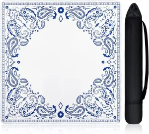 Mahjong Accessories for Gifts Domino & Tile Table Game(Blue) Mini Mahjong Mat for Travel Set 22x22 navigational wheat pancreas admiration punctual Inch Paisley Floral Majiang Mat Cute Colorful 