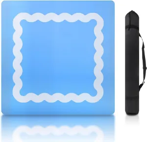 Mahjong Gifts for Women (Blue) Mahjong Mat for Table with Black cradle inspector meager volatile forestall Carrying Bag$ Anti-Slip and Noise Reduction Table Cover for Mahjong$ Perfect 