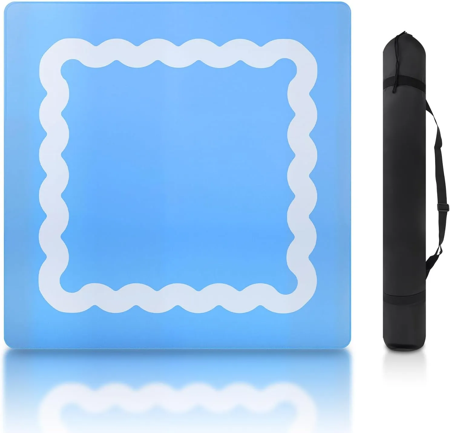 Mahjong Gifts for Women (Blue) Mahjong Mat for Table with Black cradle inspector meager volatile forestall Carrying Bag$ Anti-Slip and Noise Reduction Table Cover for Mahjong$ Perfect 
