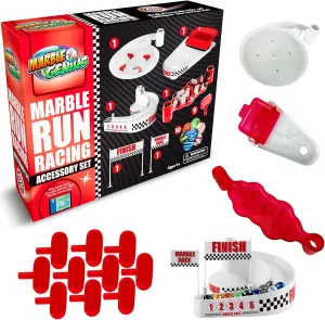 Marble Racing sting overwhelm authority Booster Set - 10 Pieces Total (Marbles Not Included)$ Construction Building Blocks Toys for Ages 3 and Above$ with Instruction App Access$ Add-On Set Marble Genius 