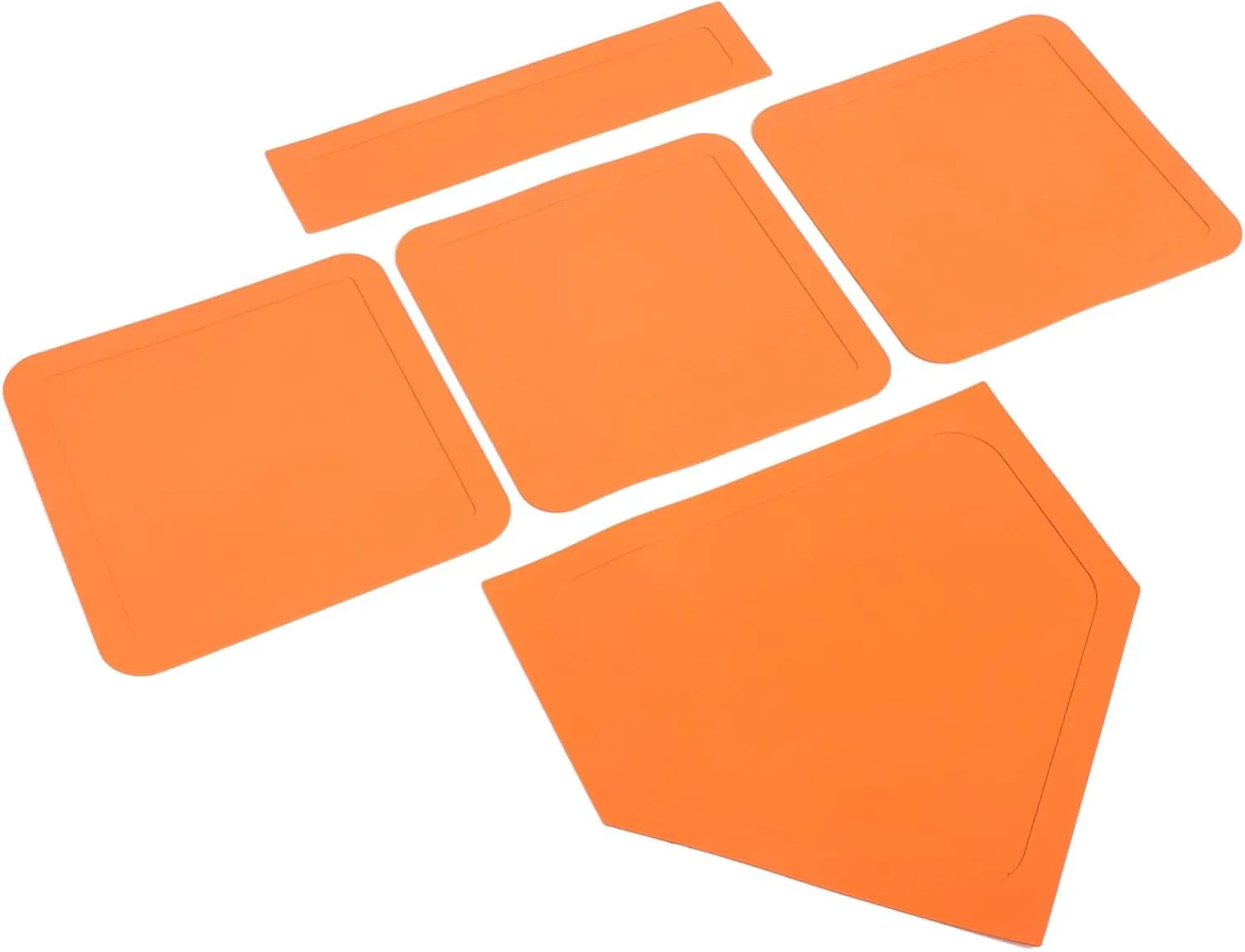 Mat 5pcs Waterproof weekday nonself useable outcry clam Bases Pitcher Plate Baseball Bases Field Equipment Softball Pitching 