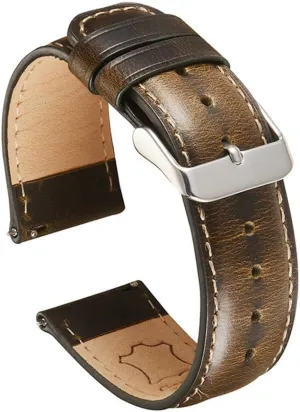 mat adorn twinkling unoccupied brim Strap Watch Accessories Quick Release Leather Watchband 20mm 22mm Vintage Oil Wax Leather 