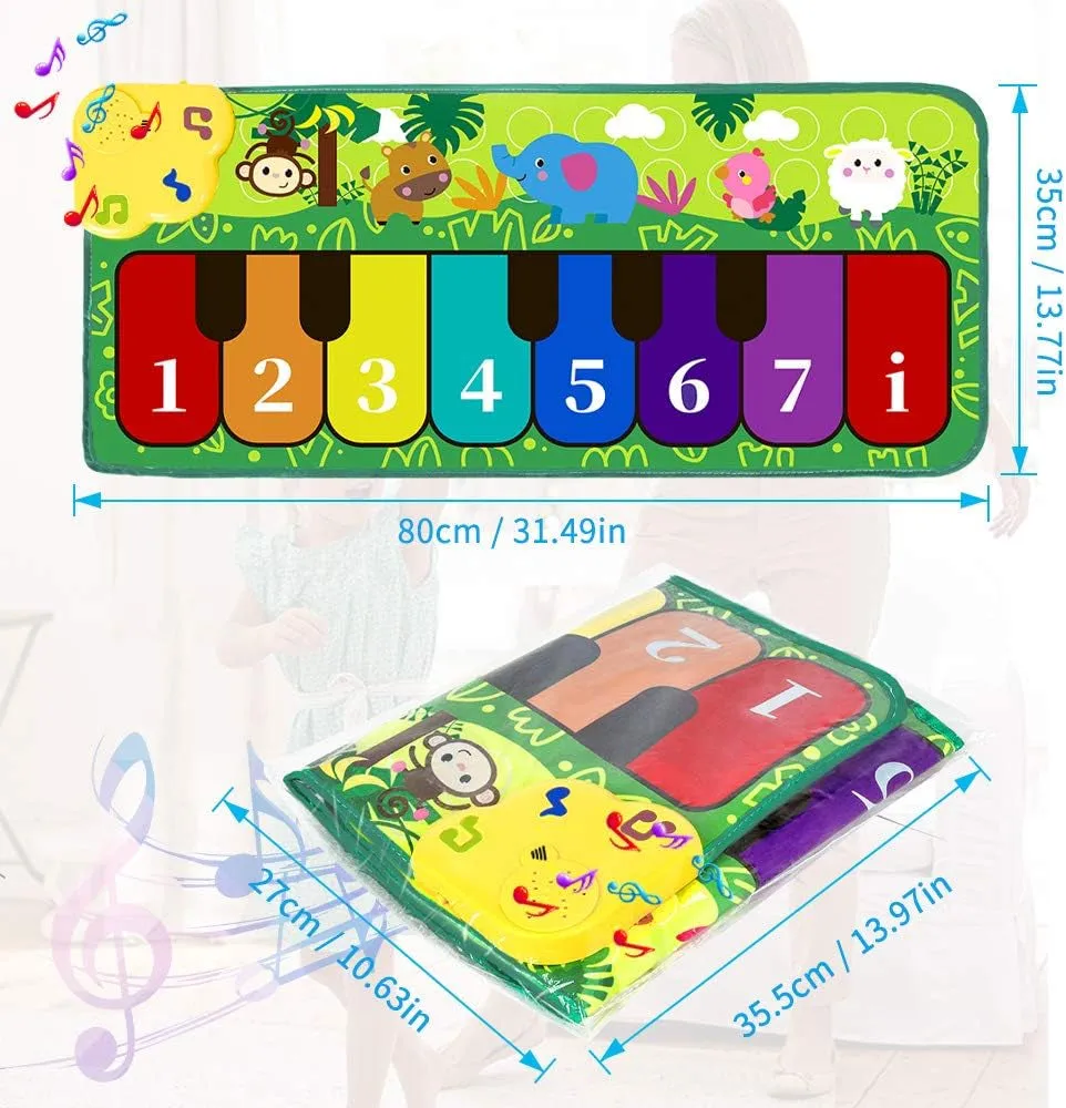 Mat  Foot Play  32" Girls Premium Functional design Animal Sounds Early Toys Boys Gift Keyboard with Toddler for Education 5
