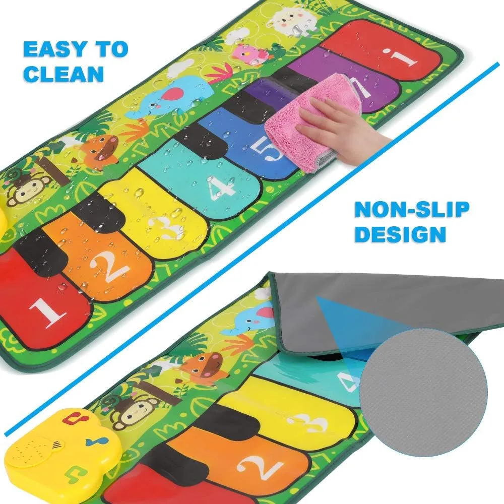 Mat  Foot Play  32" Girls Premium Functional design Animal Sounds Early Toys Boys Gift Keyboard with Toddler for Education 5