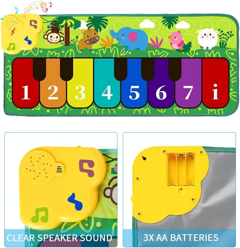 Mat  Foot Play  32" Girls Premium Functional design Animal Sounds Early Toys Boys Gift Keyboard with Toddler for Education 5