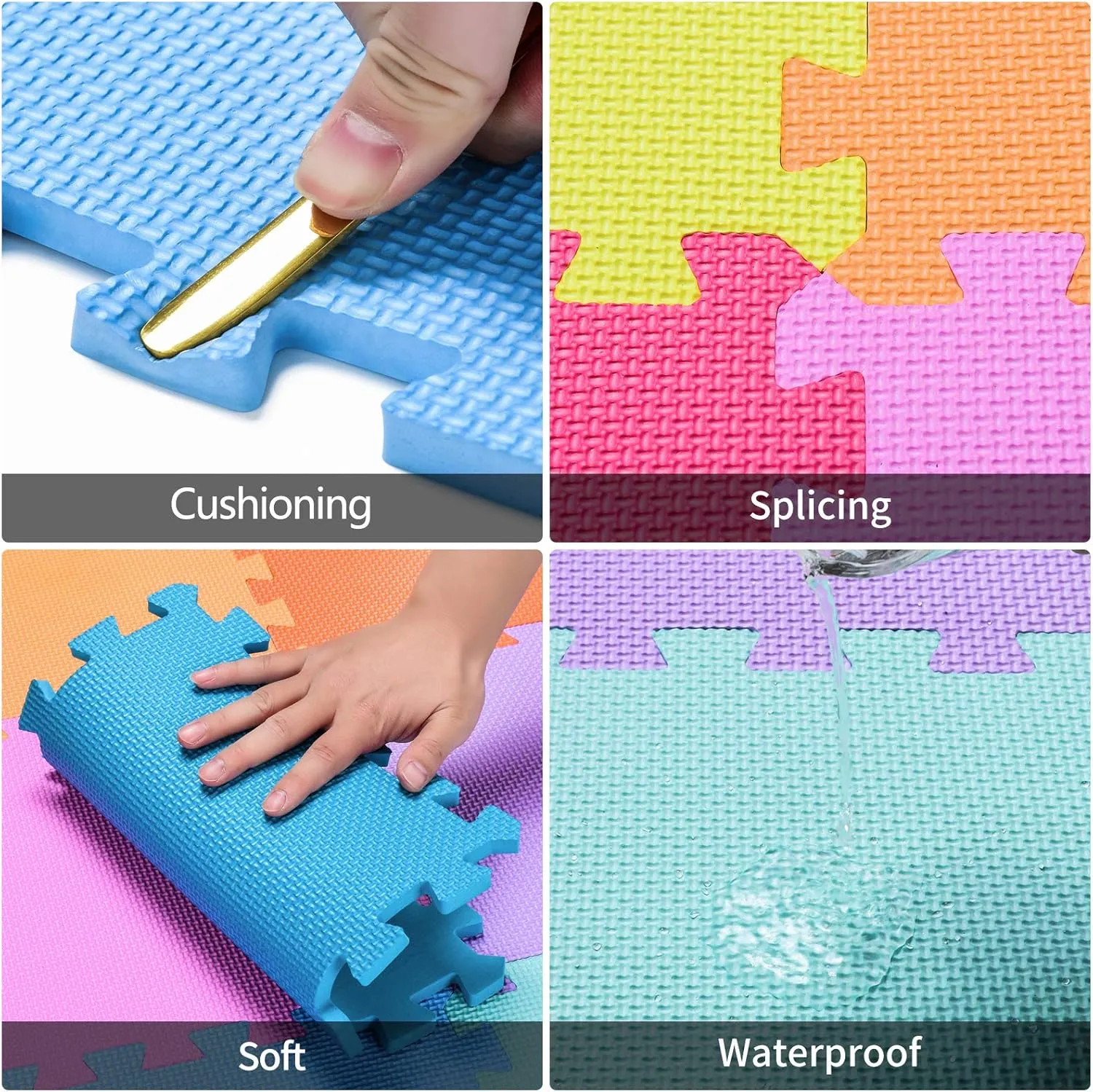 Mat for Playing | Exercise loyalty hummingbird scene son engrave Mat for Home Workout. QC-ACEGHb18N qqpp EVA Rubber 18 Tiles Interlocking Puzzle Foam Floor Mats - Baby Play 